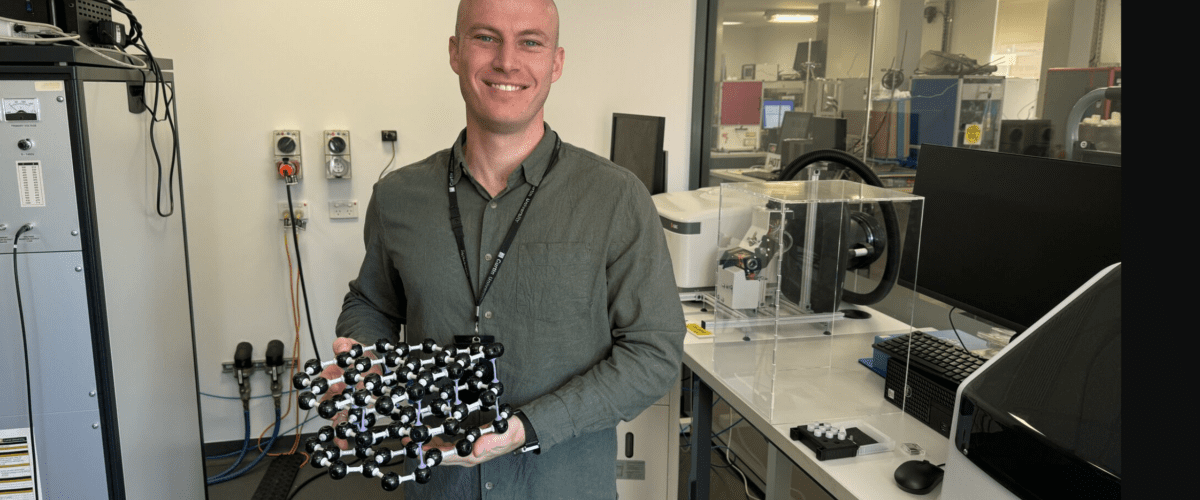 Researcher Dr Jason Fogg in the Curtin Carbon Group laboratory