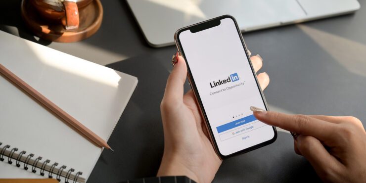 Accessing LinkedIn on a phone
