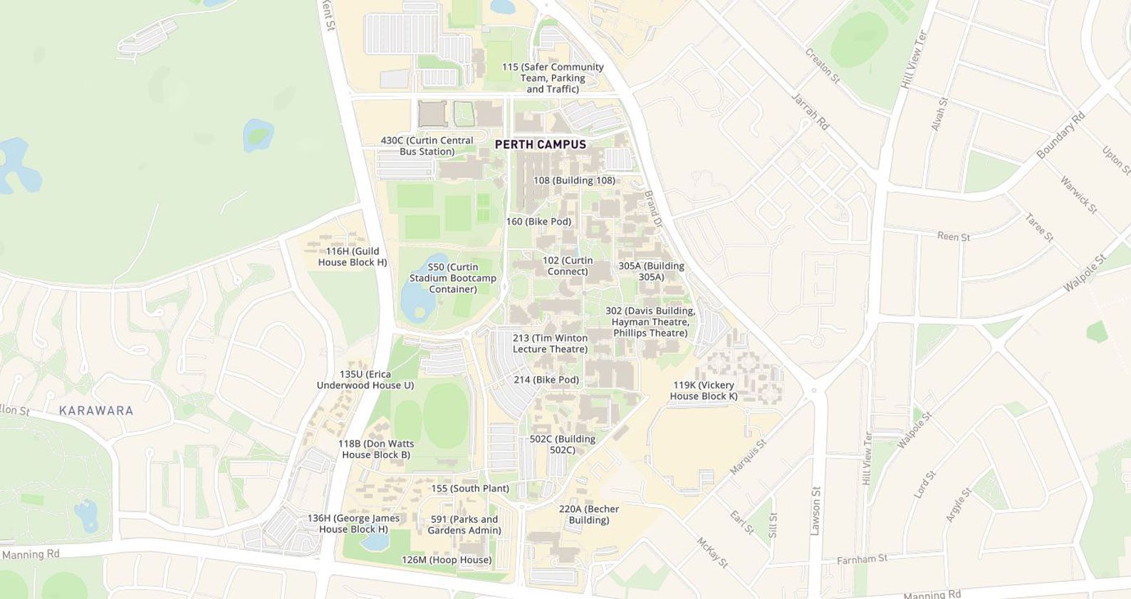 Image for Use the refreshed Curtin campus map to explore in 2025