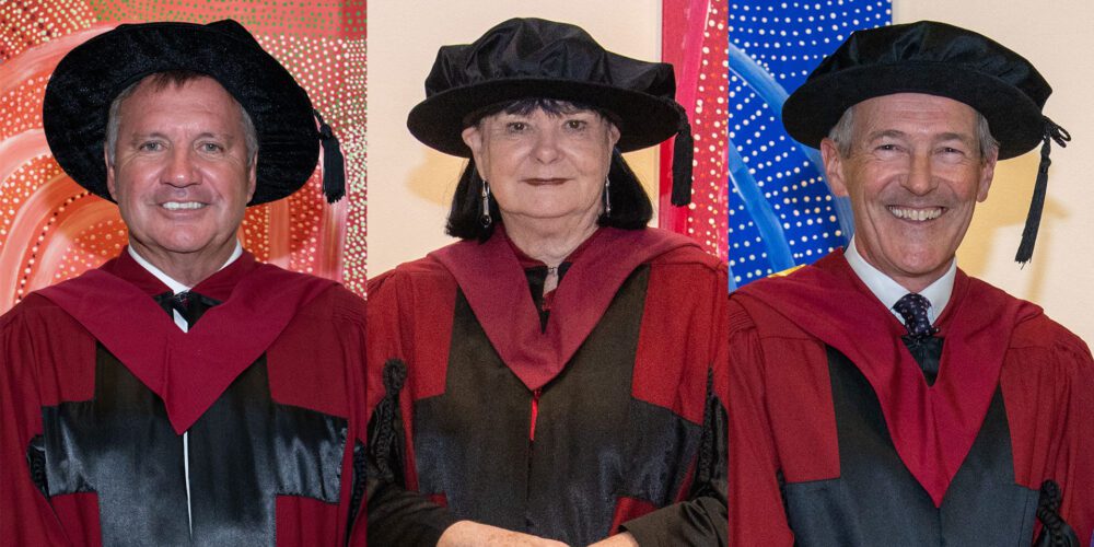 Trailblazing trio awarded prestigious Honorary Doctorates