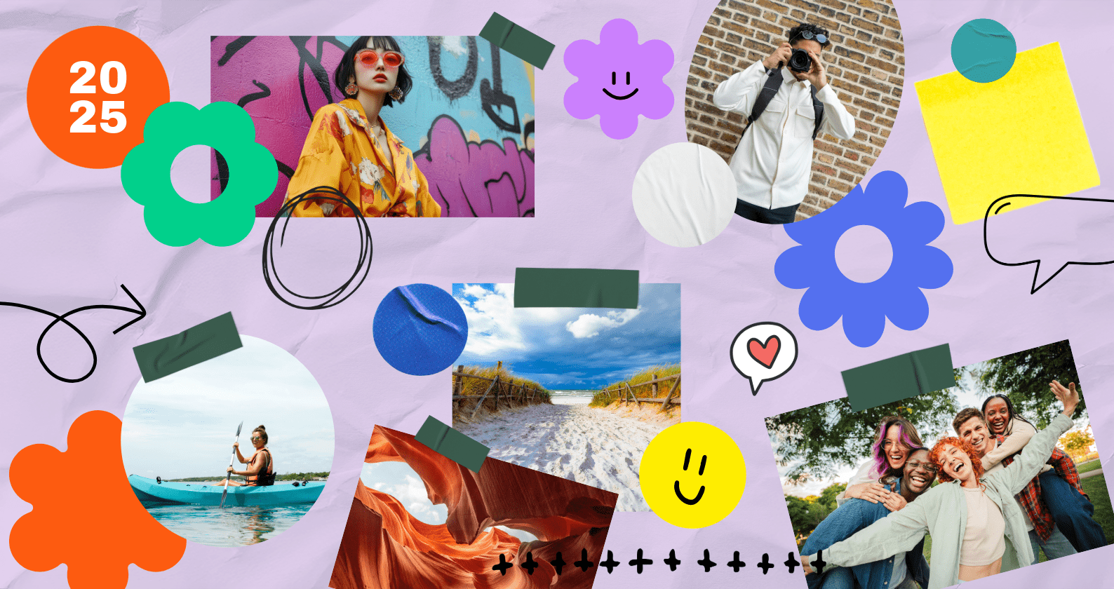 A digital moodboard collage