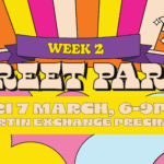 A graphic that says Week 2 Street Party