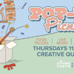 Event graphic that reads 'Pop-Up Picnic'