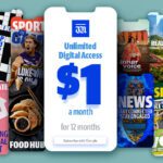 Design that reads 'Unlimited Digital Access $1 a month for 12 months'