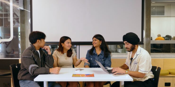 A picture of four groupmates