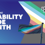 Disability pride month graphic.
