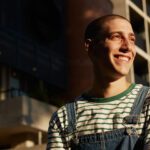 Student smiling.