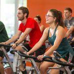 People in a spin class.