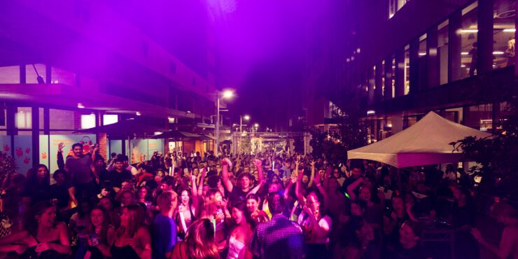 Image of a crowd at Curtin Exchange