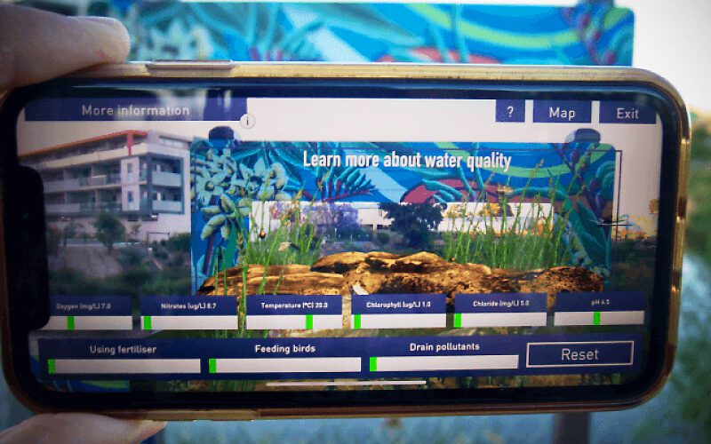 An interactive augmented reality app. 