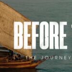 Traditional sailing vessel on the ocean with “Before 1770” film title overlaid.