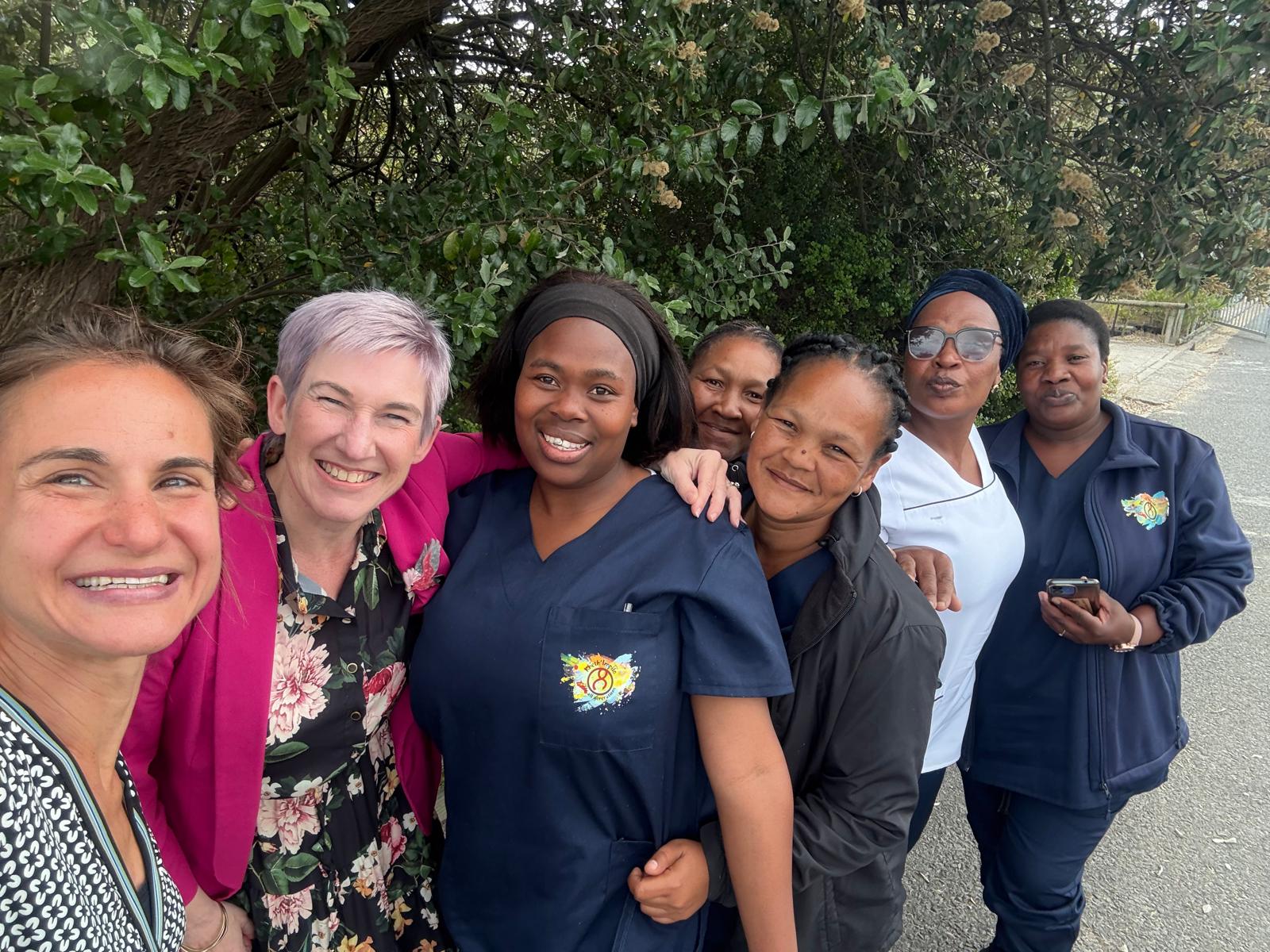 South African community health workers with Professor Bronwyn Myers