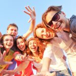 Young people in a group