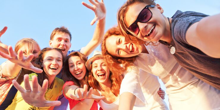 Young people in a group