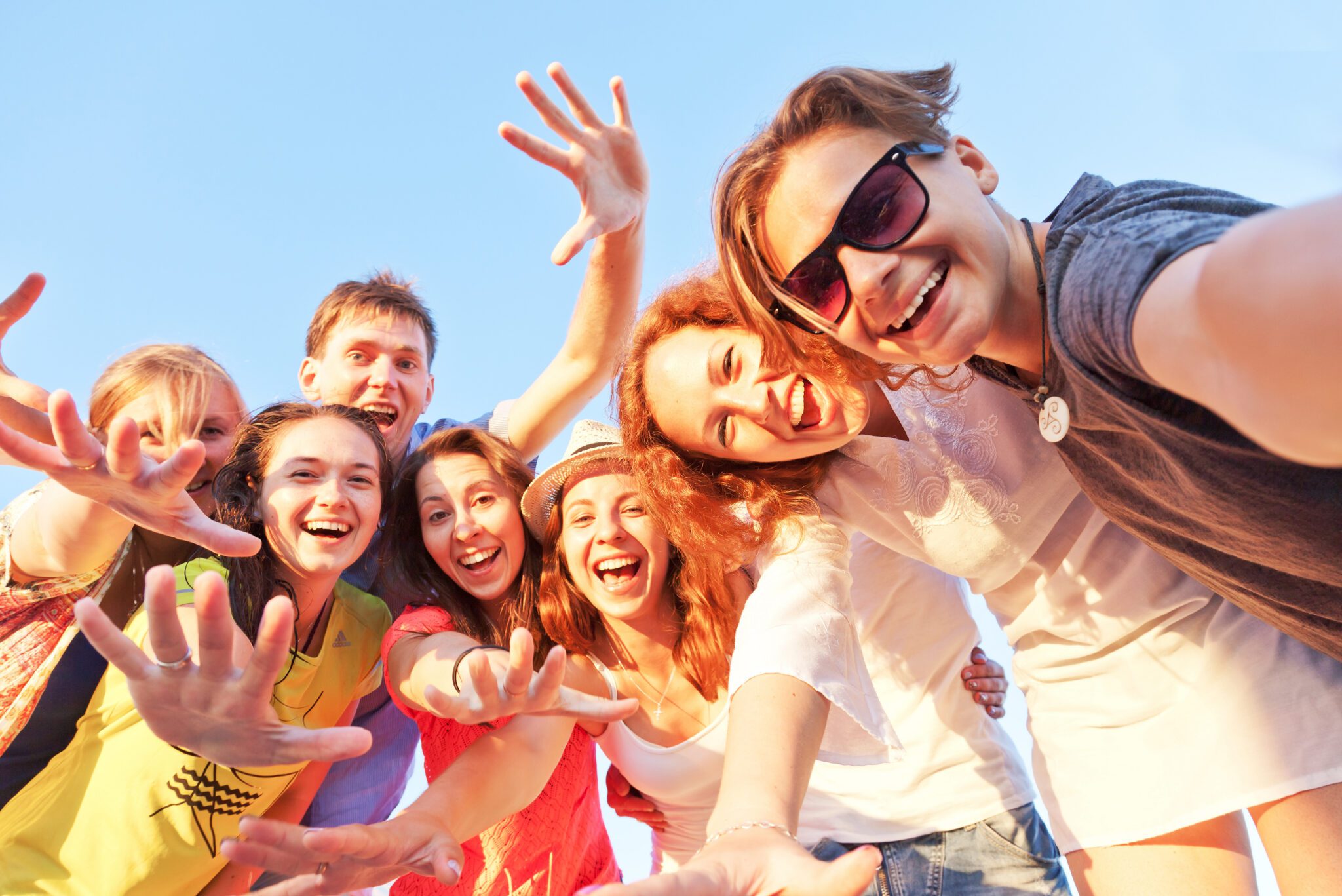 Young people in a group