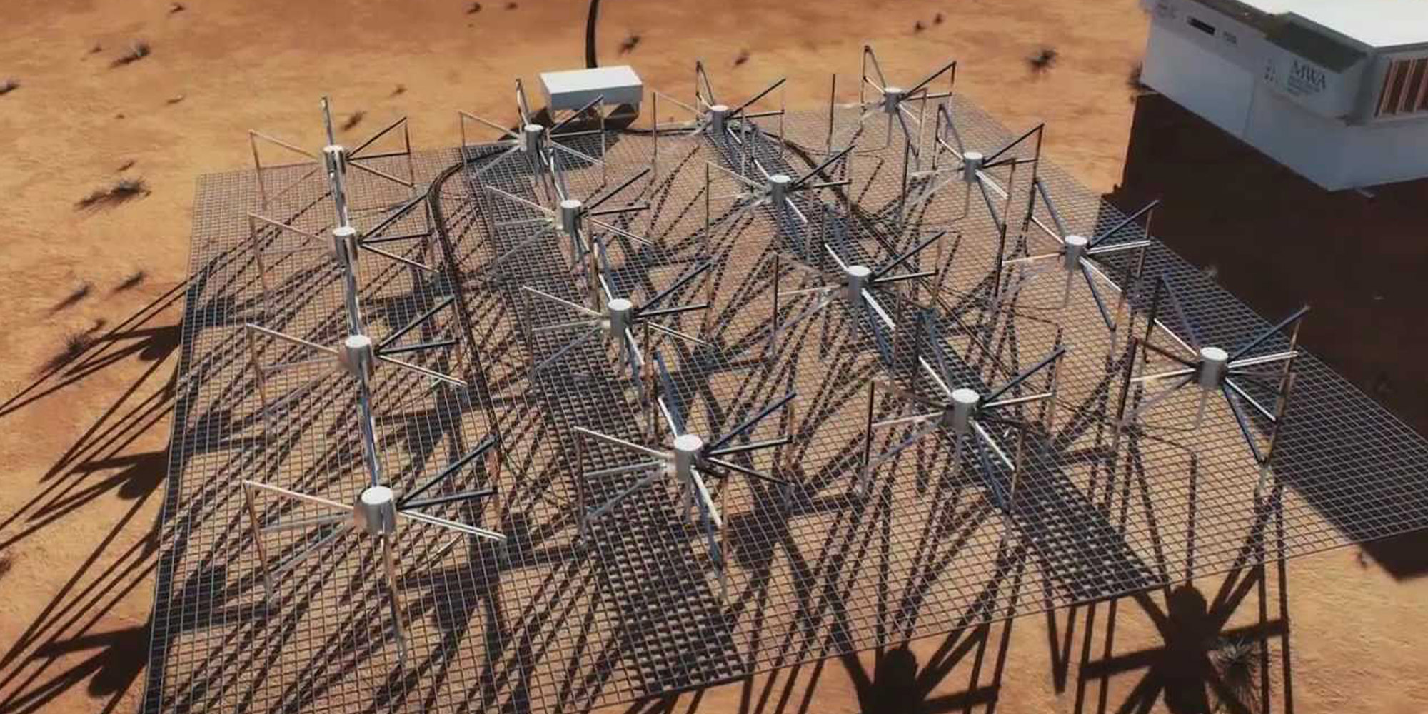 The Murchison Widefield Array (MWA) radio telescope at the Murchison Radio-astronomy Observatory