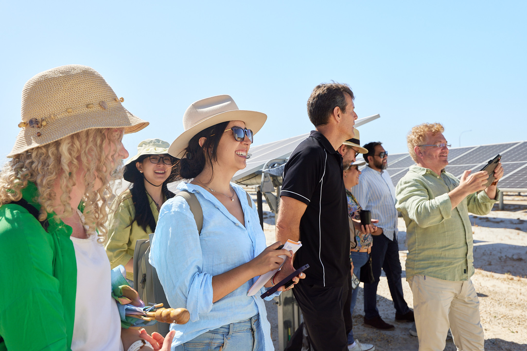 CUSP team at solar farm