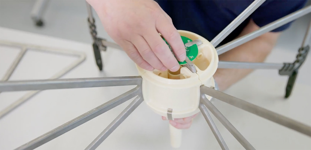 Close-up of receiver assembly - play video
