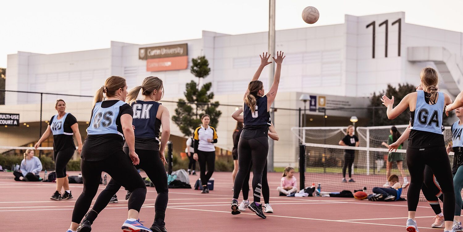 Women playing netball