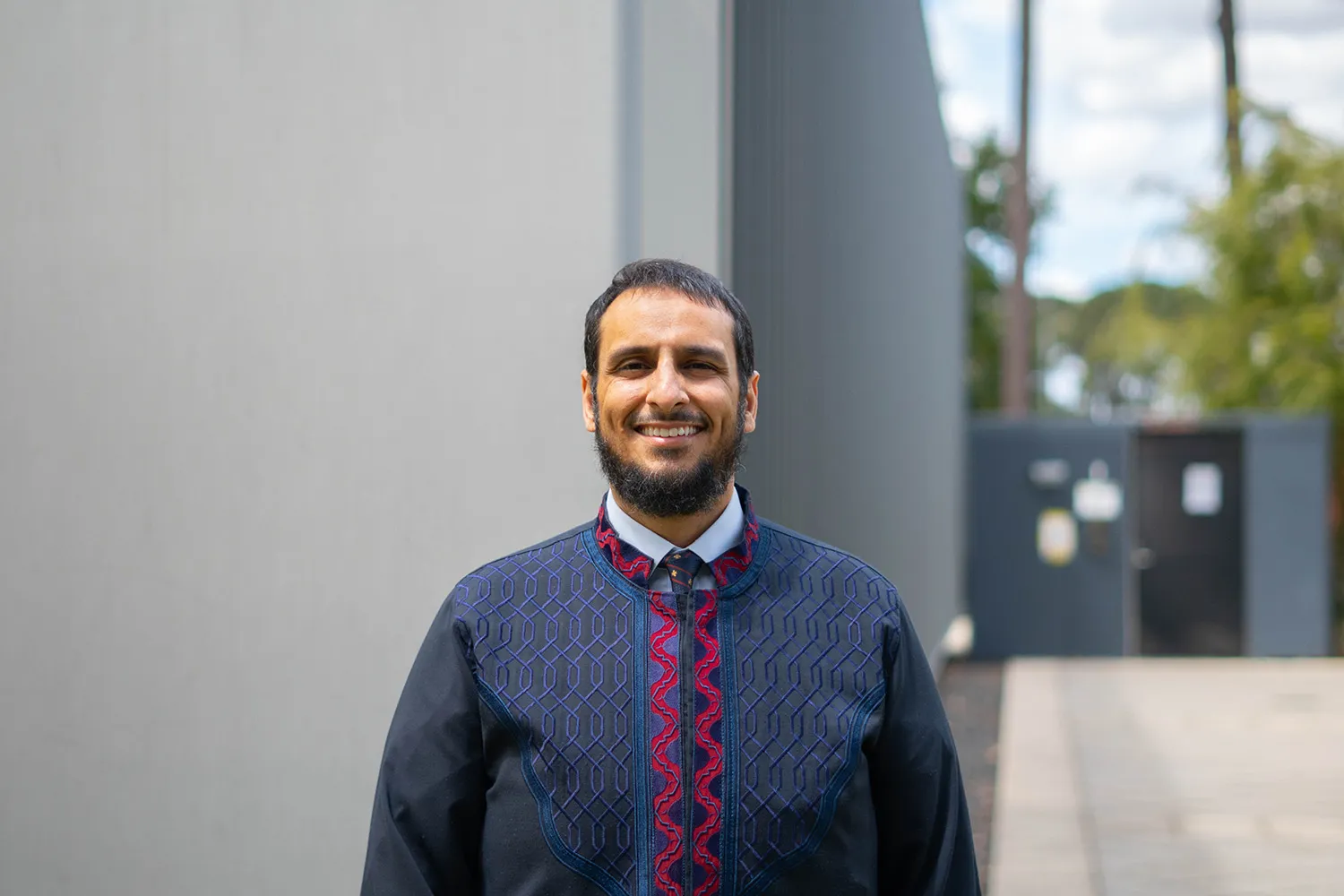 Imam Yahya in front of the Musalla