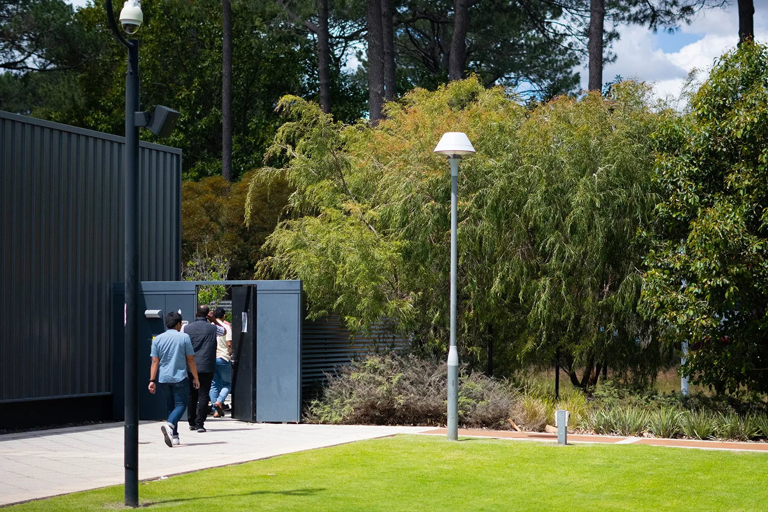 The entrance to the men's side of the Musalla