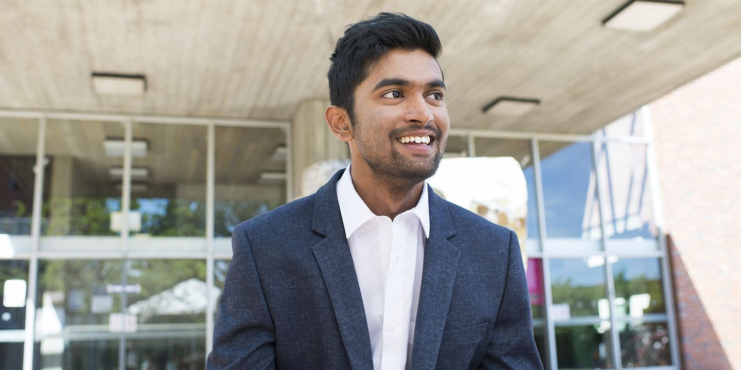 student smiling