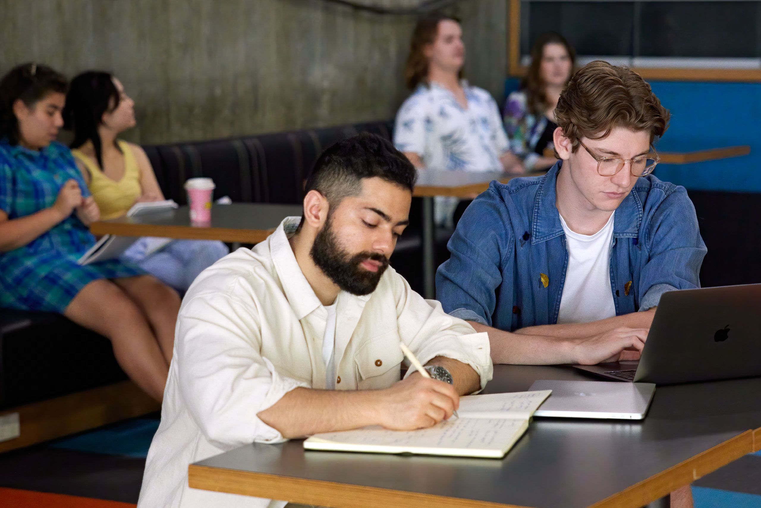 Two students studying at Curtin
