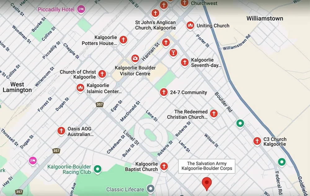 Places of worship around Curtin Kalgoorlie