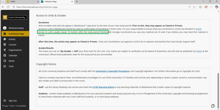 Screenshot of Turnitin