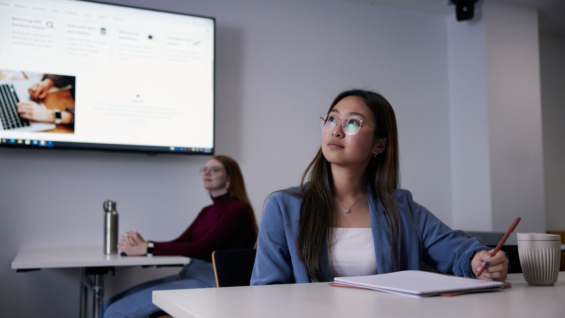 Student in classroom