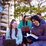 Students studying together