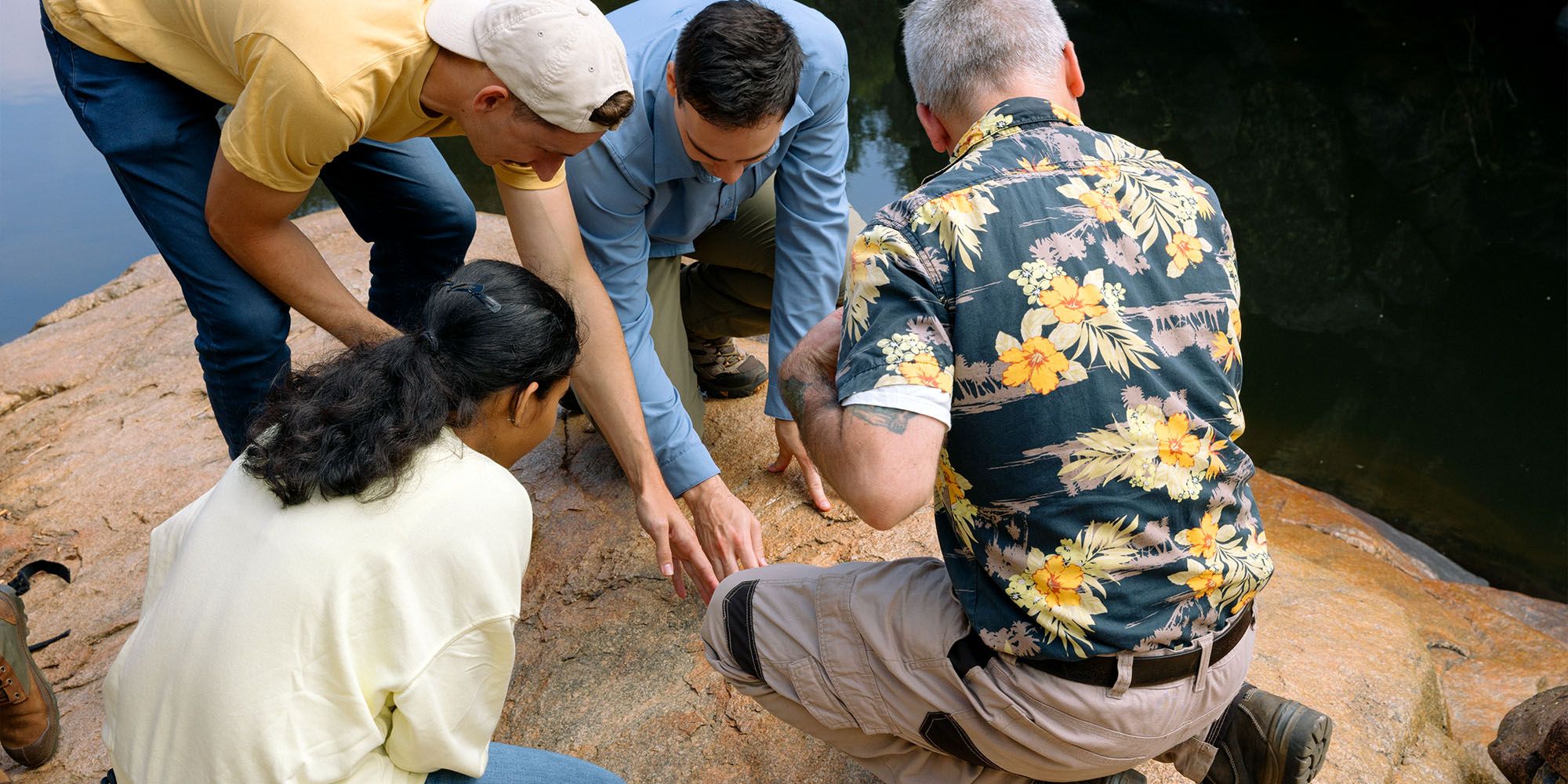 Geology students in the field