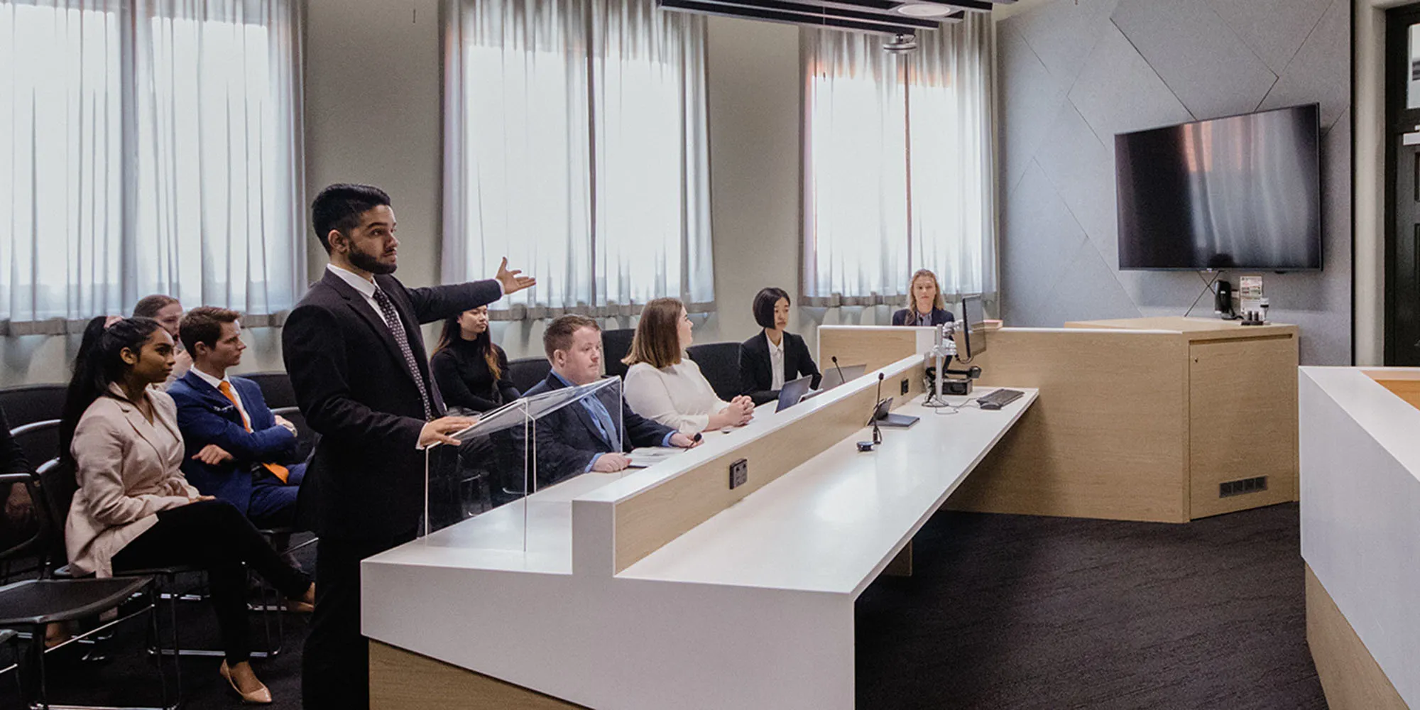 Curtin law students learning in law clinic