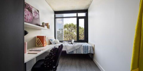 twin dolphin apartment interior with bed
