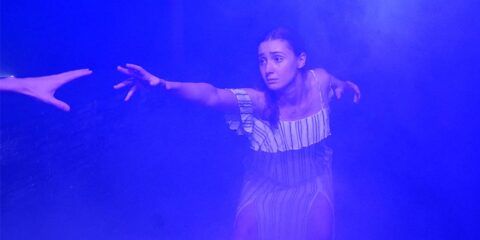 Theatre arts students performing
