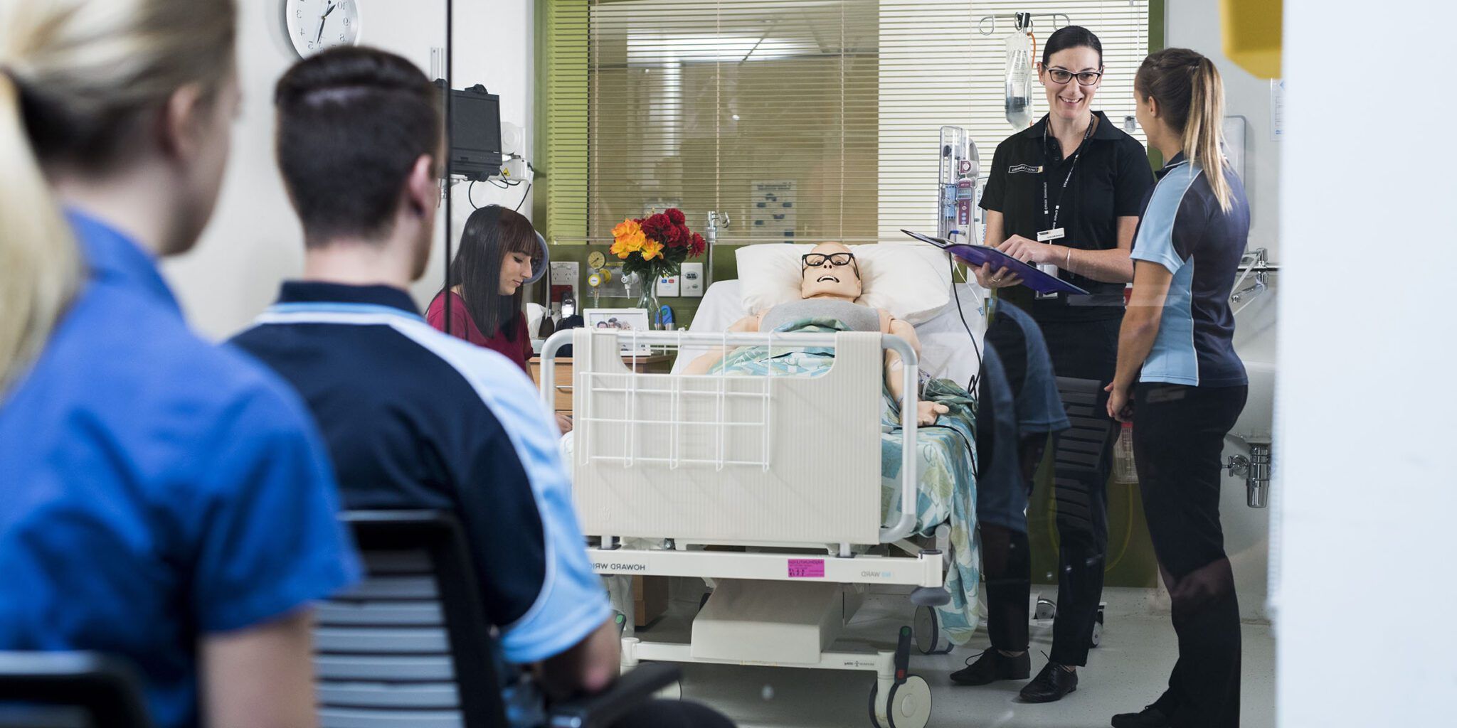 Curtin nursing students learning in a clinical setting