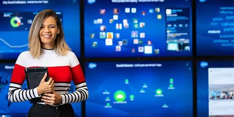 Student using social media monitoring software