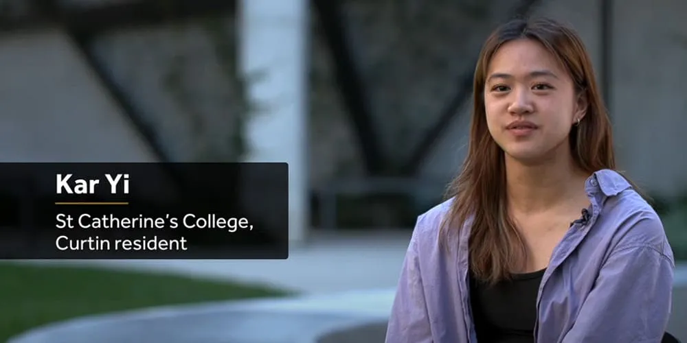 Kar Yi speaking about St Catherine's College accommodation