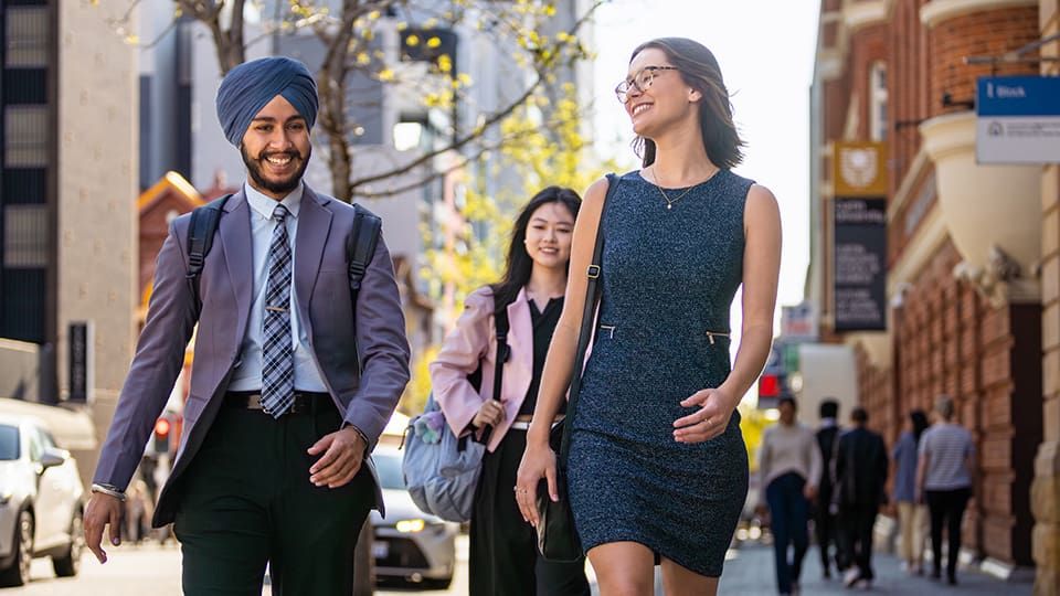law students walking