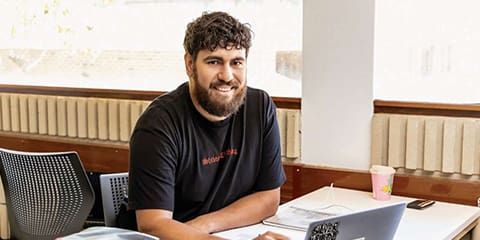 Male student with beard