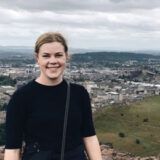 Ashleigh Angus at Arthur Seat Orkner Scotland