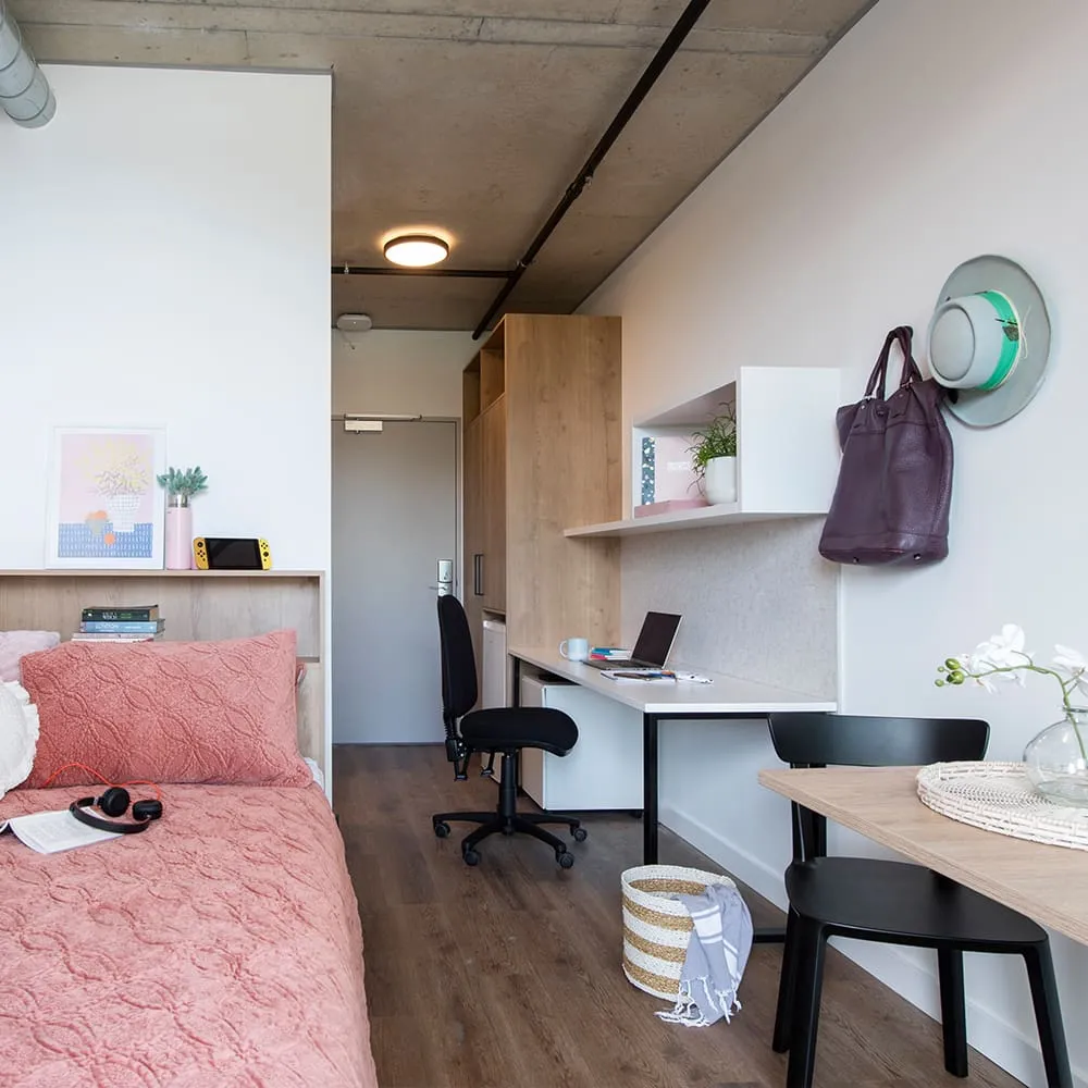 Example 1-bedroom accommodation at St Catherine's College