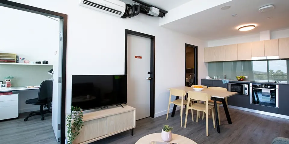 Example 1-bedroom accommodation at Twin Dolphin Hall