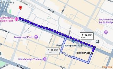 Map from the Fan Zone to RAC Arena.